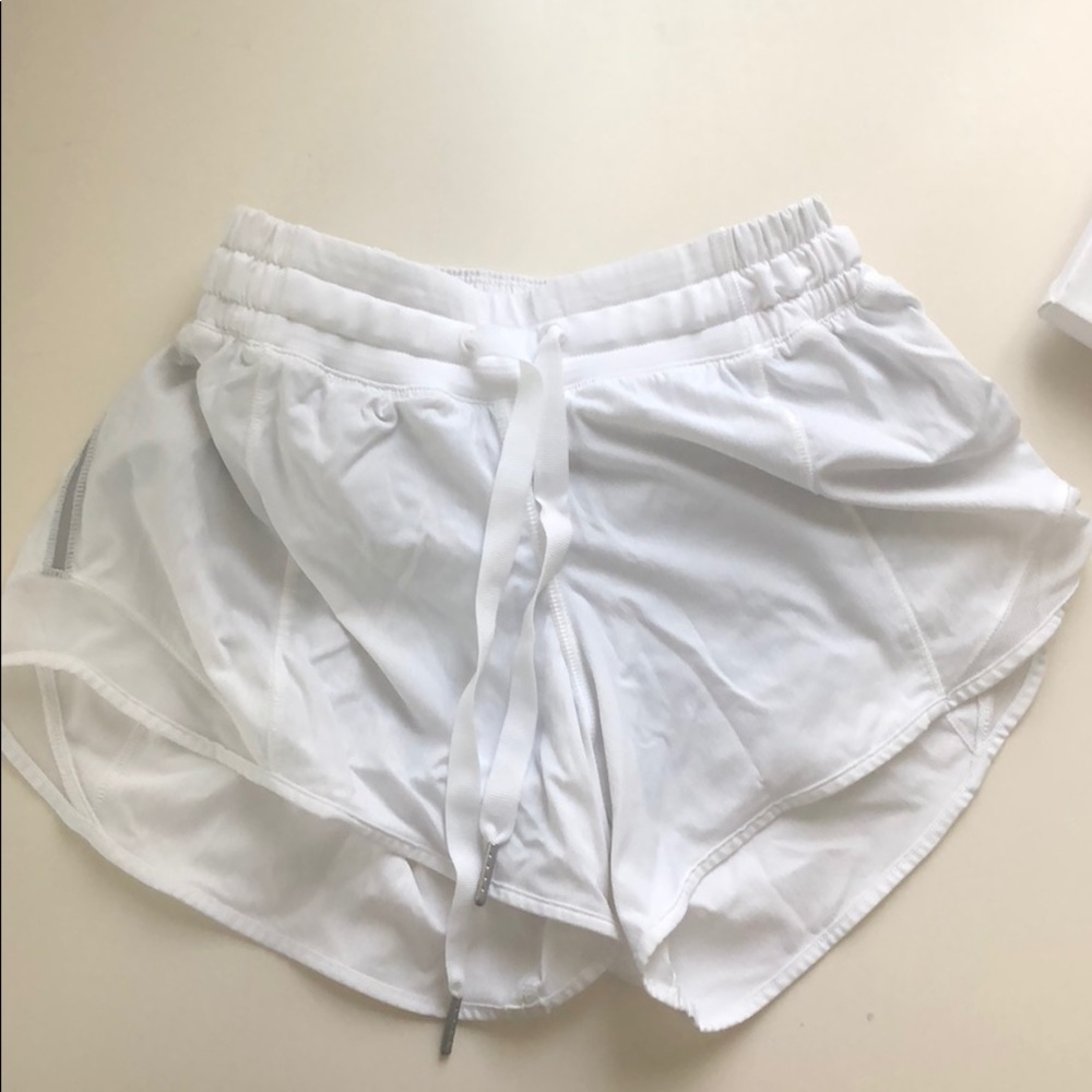 Lulu lemon white running shorts
